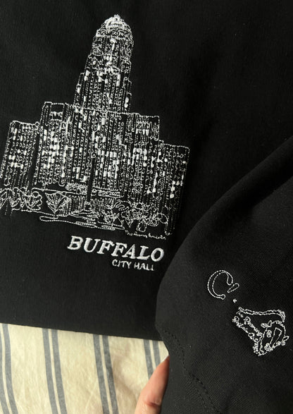 City Hall Sweatshirt x The Roaming Buffalo Art