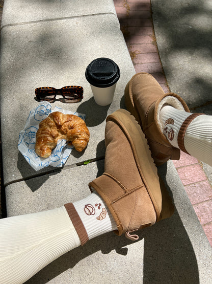 Coffee n' Cream Pilates Socks