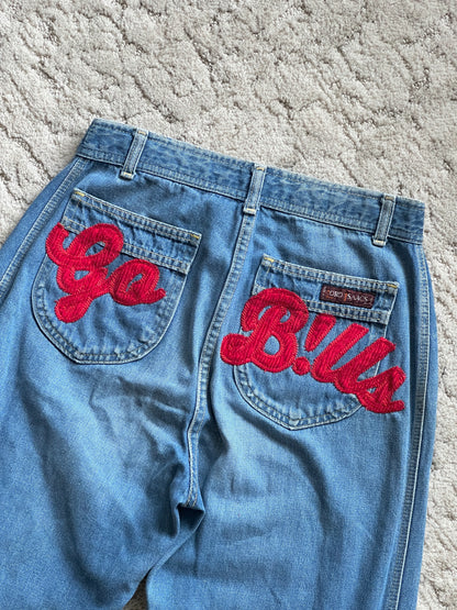 Waist:27 Inseam:30.5 Hip:36 Rise:11