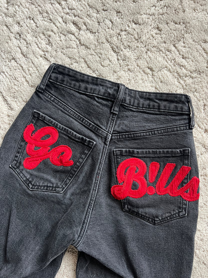 Waist:25 Inseam:24 Hip:34 Rise:11