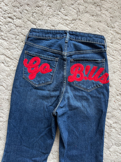 Waist:27 Inseam:29 Hip:33 Rise:12